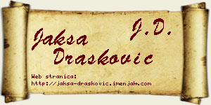 Jakša Drašković vizit kartica